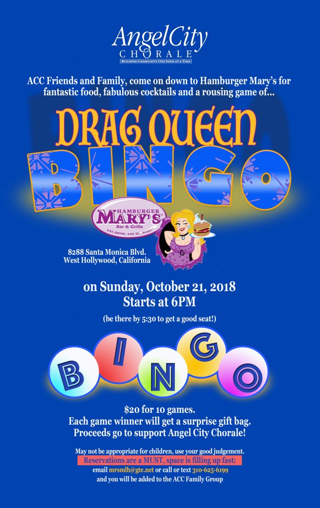 Drag Queen Bingo at Hamburger Mary's - October 21 at 6PM